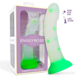 Engily Ross Dildox Glow-In-The-Dark Confetti Stars Liquid Silicone Dildo