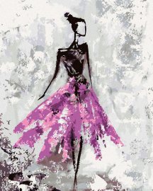 Zuty Abstraktná mladá baletka, 80x100cm vypnuté plátno na rám