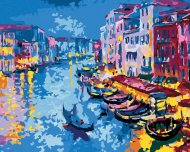Zuty Benátky s gondolami v impresionizme, 80x100cm bez rámu a bez vypnutia plátna - cena, porovnanie