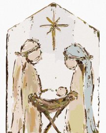 Zuty Betlehem Mária, Jozef a Ježiško (Haley Bush), 80x100cm bez rámu a bez vypnutia plátna