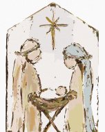 Zuty Betlehem Mária, Jozef a Ježiško (Haley Bush), 80x100cm bez rámu a bez vypnutia plátna - cena, porovnanie