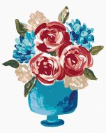 Zuty Červené kvetiny vo váze (Haley Bush), 80x100cm bez rámu a bez napnutia plátna - cena, porovnanie