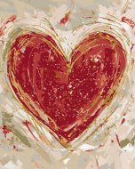 Zuty Červené srdce na béžovom pozadí (Haley Bush), 80x100cm vypnuté plátno na rám - cena, porovnanie