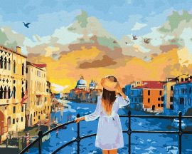 Zuty Dievča v Benátkach, 80x100cm plátno napnuté na rám