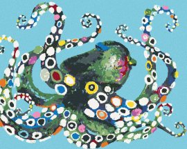 Zuty Farebná chobotnica, 80x100cm plátno napnuté na rám