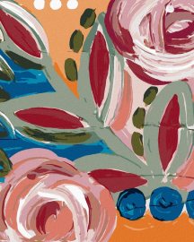 Zuty Farebné kvetiny 2 (Haley Bush), 80x100cm plátno napnuté na rám
