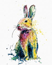 Zuty Farebný králik, 80x100cm bez rámu a bez vypnutia plátna