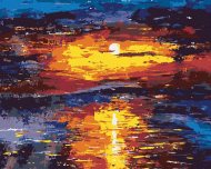 Zuty Farebný západ slnka, 80x100cm plátno napnuté na rám - cena, porovnanie