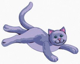 Zuty Fialová plyšová mačička (Sue Ellen Brown), 80x100cm bez rámu a bez napnutia plátna