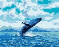 Zuty Hravá veľryba, 80x100cm plátno napnuté na rám - cena, porovnanie