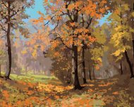 Zuty Jesenná prechádzka lesom, 80x100cm plátno napnuté na rám - cena, porovnanie