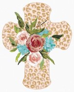 Zuty Kríž s kvetinami (Haley Bush), 80x100cm plátno napnuté na rám - cena, porovnanie