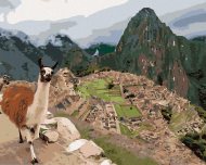 Zuty Lama a machu Picchu, 80x100cm bez rámu a bez vypnutia plátna - cena, porovnanie