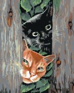 Zuty Maľovanie podľa čísel Číhajúce mačky, 80x100cm bez rámu a bez napnutia plátna - cena, porovnanie