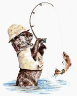 Zuty Maľovanie podľa čísel Vydra rybár (Holly Simental), 80x100cm napnuté plátno na rám - cena, porovnanie