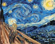 Zuty Maľovanie podľa čísel Výkrik na hviezdnu nocxinšpirácia van Goghem, 80x100cm bez rámu a bez napnutia plátna - cena, porovnanie