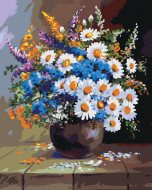 Zuty Maľovanie podľa čísel Zátišie váza a kvety, 80x100cm bez rámu a bez napnutia plátna - cena, porovnanie