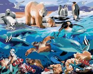 Zuty Maľovanie podľa čísel Zvieratá v oceáne (Howard Robinson), 80x100cm bez rámu a bez napnutia plátna - cena, porovnanie