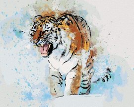 Zuty Maľovaný tiger, 80x100cm plátno napnuté na rám