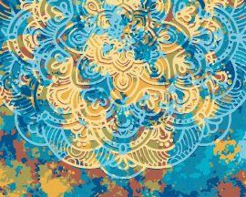 Zuty Mandala plná farieb, 80x100cm plátno napnuté na rám