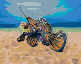 Zuty Mandarínková rybka, 80x100cm plátno napnuté na rám