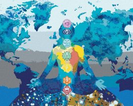 Zuty Meditácia spájajúca celý svet, 80x100cm plátno napnuté na rám