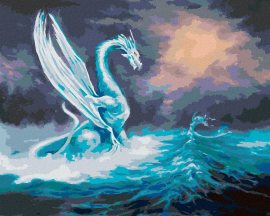 Zuty Mocný drak a Morská panna, 80x100cm plátno napnuté na rám