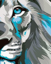 Zuty Modrosivý lev, 80x100cm plátno napnuté na rám