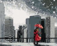 Zuty Muž so ženou v New Yorku, 80x100cm plátno napnuté na rám - cena, porovnanie