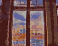 Zuty New York za oknami, 80x100cm bez rámu a bez napnutia plátna - cena, porovnanie