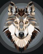 Zuty Polygónový vlk, 80x100cm plátno napnuté na rám - cena, porovnanie