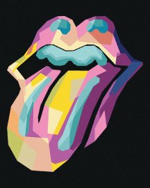 Zuty Pop-art ikona Rolling stones, 80x100cm plátno napnuté na rám