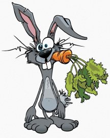 Zuty Rozprávkový králik s mrkvou, 80x100cm plátno napnuté na rám