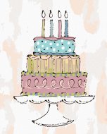Zuty Ružová narodeninová torta (Haley Bush), 80x100cm plátno napnuté na rám - cena, porovnanie