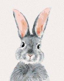 Zuty Sivý králik, 80x100cm bez rámu a bez napnutia plátna