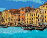 Zuty Benátky s turistami, 40x50cm plátno napnuté na rám - cena, porovnanie