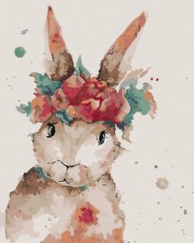 Zuty Elegantný zajac, 40x50cm plátno napnuté na rám