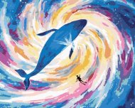 Zuty Maľovanie podľa čísel Vesmírna veľryba, 40x50cm napnuté plátno na rám - cena, porovnanie
