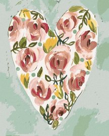 Zuty Valentínske srdce (Haley Bush), 40x50cm bez rámu a bez napnutia plátna