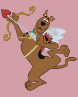 Zuty Valentínsky Scooby (Scooby Doo), 40x50cm plátno napnuté na rám - cena, porovnanie