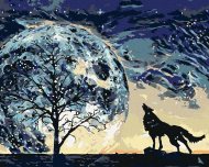 Zuty Vytie vlka na planétu, 40x50cm bez rámu a bez vypnutia plátna - cena, porovnanie