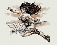 Zuty Wonder Woman čierno-biely plagát iv, 40x50cm plátno napnuté na rám - cena, porovnanie