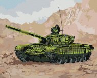 Zuty Tank vo vojne v horách, 80x100cm bez rámu a bez napnutia plátna - cena, porovnanie