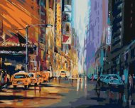 Zuty Večerný život v New Yorku, 80x100cm plátno napnuté na rám - cena, porovnanie