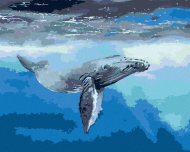 Zuty Veľryba v temnom mori, 80x100cm plátno napnuté na rám - cena, porovnanie