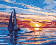 Zuty Západ slnka na mori, 80x100cm plátno napnuté na rám - cena, porovnanie