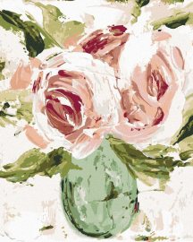 Zuty Zátišie ruže vo váze (Haley Bush), 80x100cm bez rámu a bez napnutia plátna