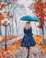 Zuty Žena s dáždnikom v parku, 80x100cm bez rámu a bez napnutia plátna - cena, porovnanie