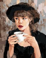Zuty Žena s kávou, 80x100cm plátno napnuté na rám - cena, porovnanie
