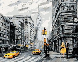 Zuty Žlté taxíky v New Yorku, 80x100cm bez rámu a bez napnutia plátna